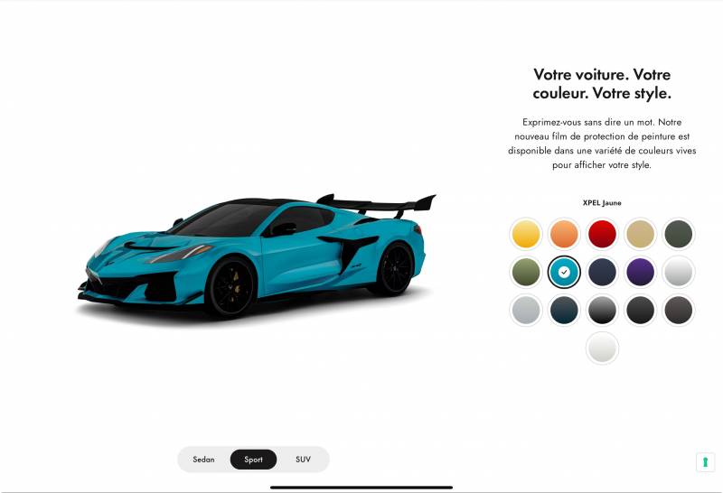 PPF XPEL Couleur – Film de protection de peinture coloré haut de gamme