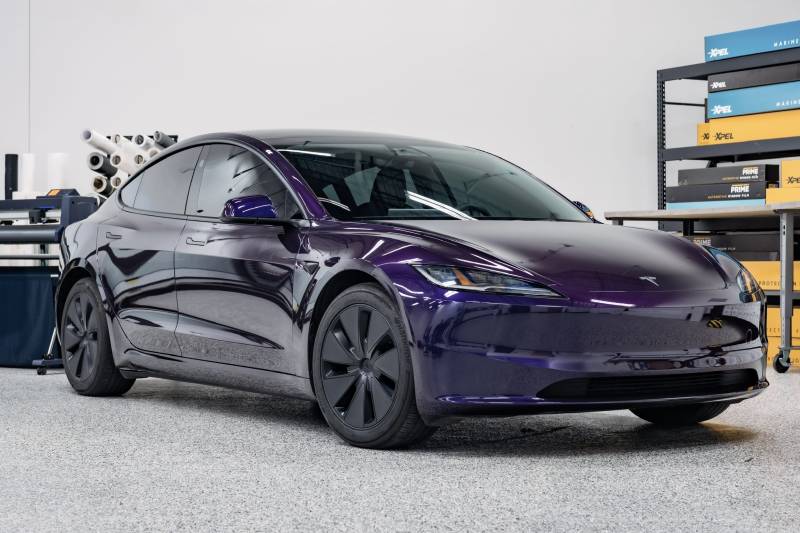 Pose d’un PPF XPEL Ultra Plum sur Tesla Model 3 à de Boulogne-Billancourt